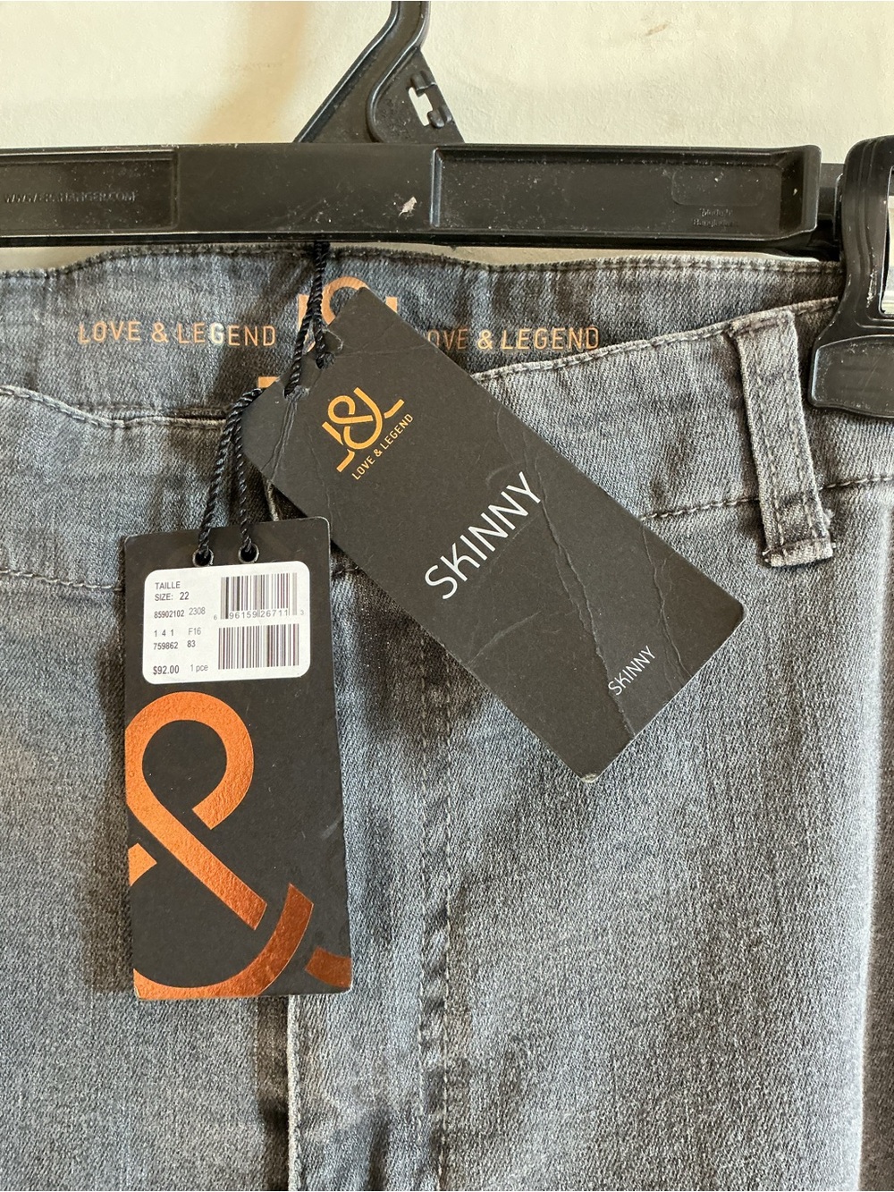 Love & Legend Women's Skinny Jeans — Light Gray Wash